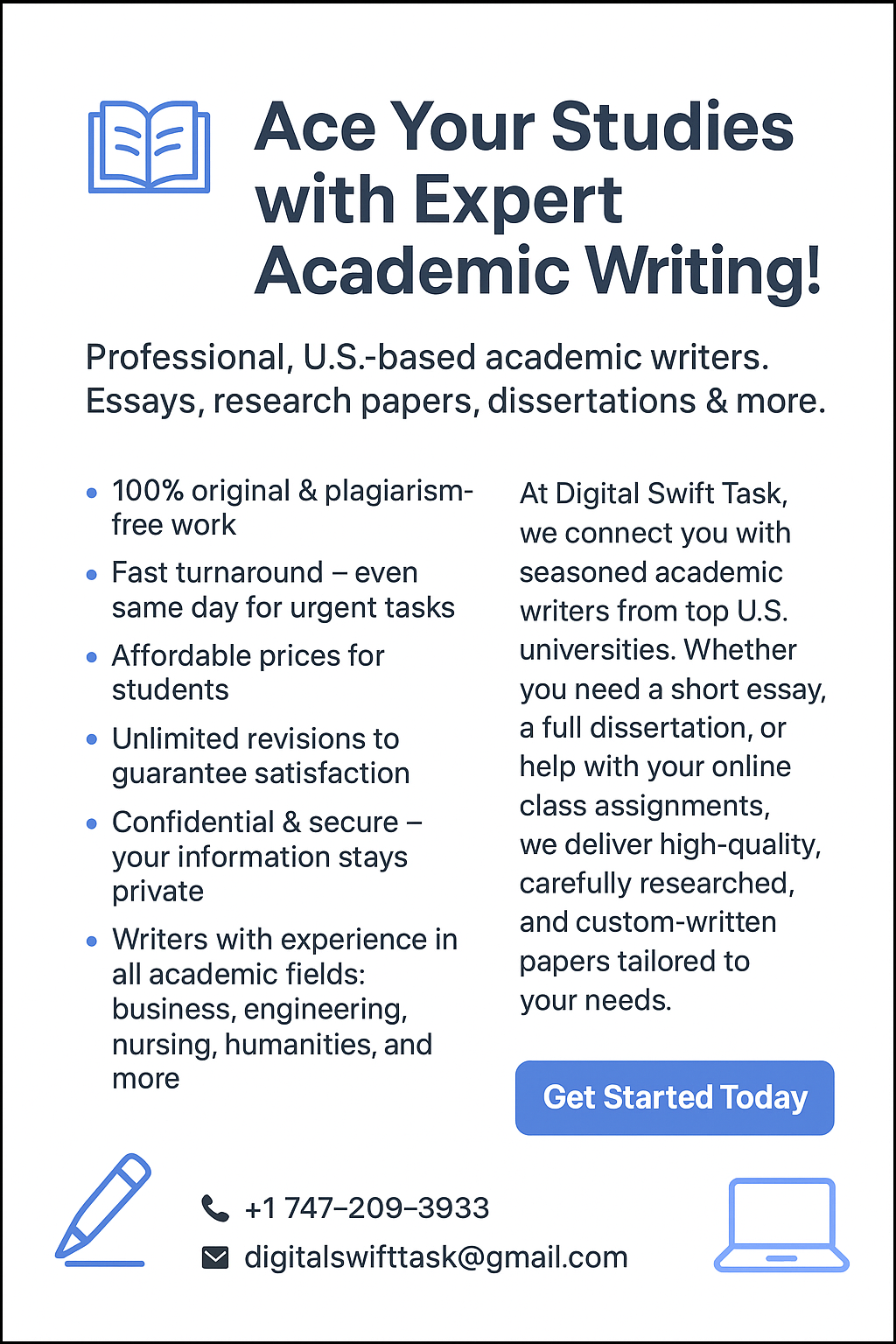 Professional Academic Writing Services in the USA – Your One-Stop Solution for Essays, Assignments & Research Papers